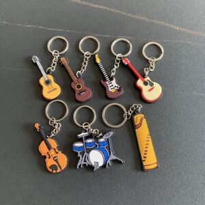 Keyring Holder Musical Instrument Pendant Guitar Keychain Guitar Key Rings