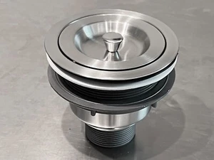Colador de drenaje de fregadero de cocina KES S3001 3-1/2 pulgadas Tapón Tapa Cesta Profunda SS - Imagen 1 de 8