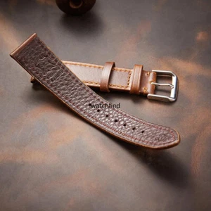 Retro Soft Thin Leather Replacement Watch Band Strap Bracelet Pin Buckle Clasp - Picture 1 of 12