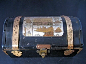 Joyero vintage hecho a mano Chicago ILLINOIS oro panning cofre con tapa - Imagen 1 de 12
