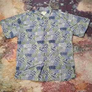 Vintage Cooke Street Honolulu Hawaiian Shirt Sz XXL geometric vacation coastal - Picture 1 of 7