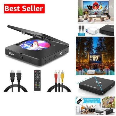 Super Mini Blu-Ray HD DVD para TV, 1080P Blue-Ray Home Theater, Portátil Foto 1 de 4