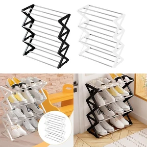 4 Layer Steel Tubes x Frame Shoe Rack Space Saving Multipurpose Open Design - Picture 1 of 13