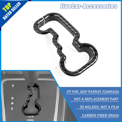 Carbon Fiber Gear Shift Box Knob Cover Trim For Jeep Patriot Compass 2011-2016 Foto 1 de 4