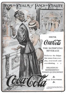 RARE! 1907 Original Coca-Cola COLOR Ad Drink Coca-Cola Realm of Fancy to Reality - Picture 1 of 5