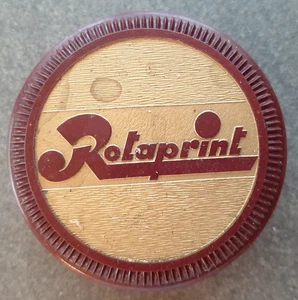 Alte runde Bakelitdose Rotaprint Berlin Vintage Werbung - Bild 1 von 4