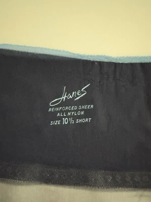 Medias planas vintage de punto sin costuras Hanes 2 pares en caja Foto 1 de 4