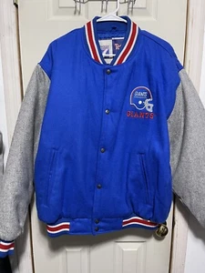 NFL New York Giants Wool Varsity Jacket Size Large Logo 7 Very Rare NYG - Picture 1 of 8