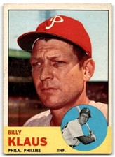1963 Topps High Numbers Billy Klaus Baseball Cards #551