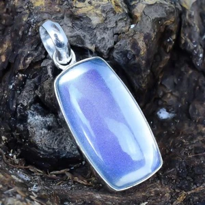 Colgante de joyería de plata étnica hecha a mano con piedras preciosas de ópalo de fuego lechoso 1,8" PSLS621 - Imagen 1 de 3