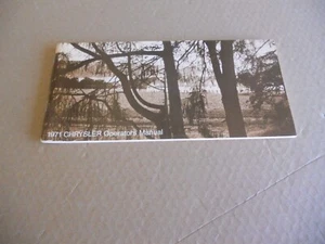 NOS Original 1971 Chrysler Newport 300 New Yorker Town & Country Owners Manual - Bild 1 von 4