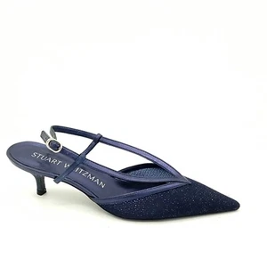 Stuart Weitzman Noche 50 Slingback Womens 8 Kitten Heel Contemporary Luxury New - Picture 1 of 11