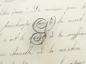 Superbe Monogramme en ARGENT massif Lettre S , initiale , maroquinerie shabby  - Picture 1 of 2