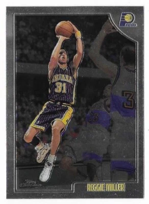 REGGIE MILLER 1998-99 Topps Chrome Basketball # 158 Indiana Pacers HOF NM - MT - Image 1 of 2