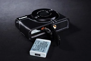 Funda protectora de cuero genuino con media cámara para Canon G9X G9X Mark ii abierta B - Imagen 1 de 4