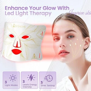 LED Light Therapy Mask for Acne, Wrinkle, and Skin Rejuvenation. 320 LEDs - Picture 1 of 8