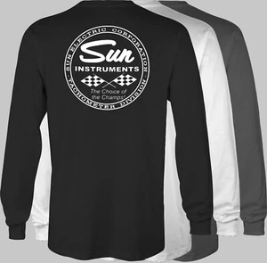 SUN INSTRUMENTS Retro LONG SLEEVE T-Shirt speed shop tachometer tach - Picture 1 of 8