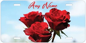 Placa de licencia personalizada para automóvil novedad rosa roja cualquier nombre - Imagen 1 de 5