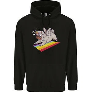 Sudadera con capucha 80 % algodón A Unicorn Pug Dog para hombre - Imagen 1 de 108