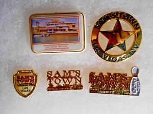 5 Sam's Town Casino Las Vegas and Laughlin, Nevada Hat Pin Tacks - Picture 1 of 1