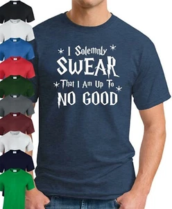 I SOLEMNLY SWEAR THAT I AM UP TO NO GOOD T-SHIRT > Harry Potter Geeky Gift Top - Picture 1 of 22