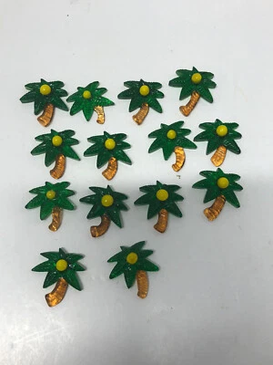 "Mosaico de gemas iridizadas de color mezclado de 1"", gemas de vidrio palmeras" Foto 1 de 4