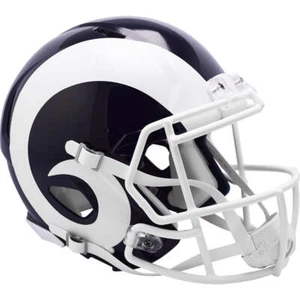 LA Rams White Horn Throwback Speed Full Size Authentic Football Helmet - Picture 1 of 1