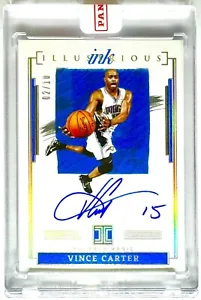 2021 Vince Carter Panini Impeccable GOLD PRIZM Auto /10 Sealed Holo Mint Signed - Picture 1 of 3