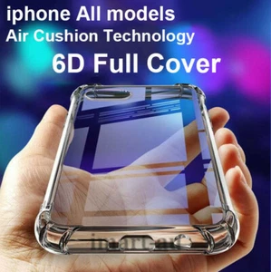 Clear Shockproof Bumper Back Case Cover For iPhone 13 12 11 Pro XS MAX X XR 7 8+ - Picture 1 of 8