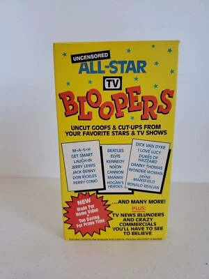 Uncensored All Star TV Bloopers Good times VHS Tape 8051 1987, 1988 vhs  - Image 1 of 3
