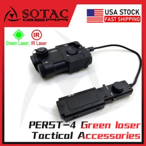 PERST- 4 Aiming IR Green Laser Sight with Tactical Switch Reset Open SOTAC US - Picture 1 of 26