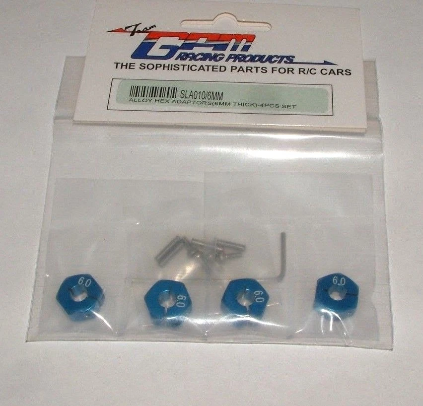 SLASH 4X4 VXL GPM BLUE ALUMINUM HEX ADAPTOR 6MM TRAXXAS SLA010/6MM - Image 1 of 1
