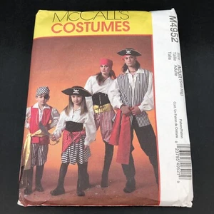 Disfraces de pirata McCalls M4952 adultos hombres mujeres patrones de costura talla S a XL sin cortar - Imagen 1 de 6