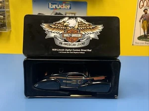 HARLEY-DAVIDSON 1939 Lincoln Zephyr Custom Str Rod 1:43 Scale Die Cast With Tin - Picture 1 of 11