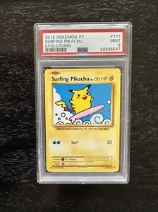 2016 Pokemon XY Evoluzioni Surfing Pikachu 111/108 - Secret Rare PSA 9 Mint #111 - Foto 1 di 2