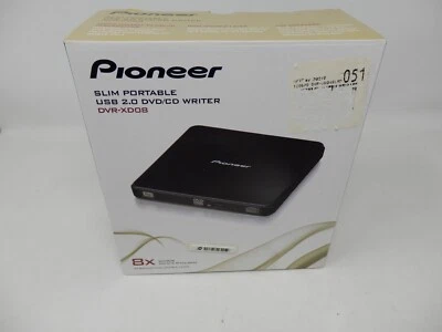 NEW Pioneer Slim Portable USB 2.0 DVD/CD Writer DVR-XD08 - Image 1 of 4