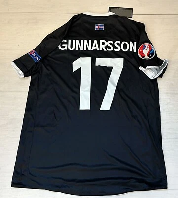 4900/68 GUNNARSON 17 ISLANDA ICELAND MAGLIA THIRD JERSEY SHIRT EURO 2016 - Immagine 1 di 2