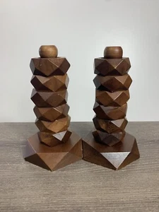 MCM wooden napkin rings - set of 12 - wood napkin holders w Stands Philippines - Bild 1 von 12