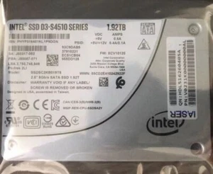 1.92TB Intel S4510 SSD Solid State Drive SATA 6Gb/s 2,5" Internal SSD SATA III - Picture 1 of 3
