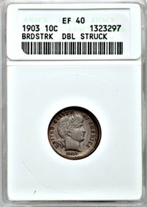 1903 ANACS XF40 Double Struck Barber Dime ๐ด๐ด $4,000 SHEET โ
โ
Rare 10C Error ๐ - Picture 1 of 5