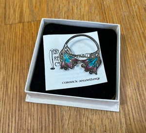 The Rennie Mackintosh Collection - Sterling Silver Enamel Brooch - Blue & Purple - Picture 1 of 8