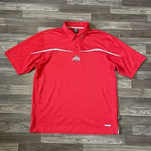 Nike Ohio State Buckeyes Polo Camisa Atlética Para Hombre XL Rojo OSU Dri-Fit Swoosh - Imagen 1 de 8