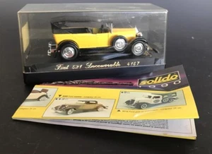 Solido Age D'Or #4157 FIAT 521 DECOUVRABLE Yellow Original Box and Packing - Picture 1 of 7