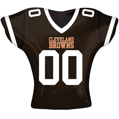 Cleveland Browns Fútbol 26" Camiseta Lámina Super Forma Globo, Marrón Naranja Foto 1 de 2