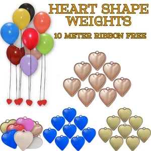 Balloon Weights Helium Balloons Heart Shape Plastic Birthday Wedding Party Decor - Picture 1 of 11