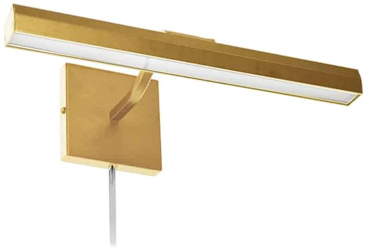 Luz LED enchufable de latón envejecido ancho Blix 16 1/4" Foto 1 de 1