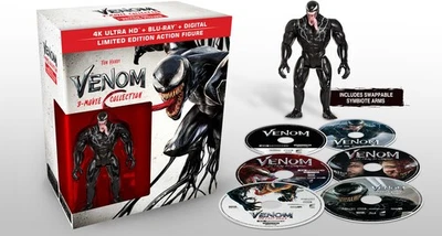 Venom: 3-Movie Collection With Limited Edition Collectible Action Figure (4K/UHD Foto 1 de 2