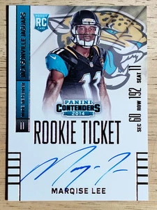 Panini Contenders #226A 2014 Marqise Lee AU RC/bola en brazo derecho - Imagen 1 de 2