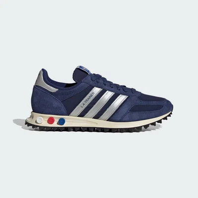 Adidas Originals LA Trainer Og en Bleu Foncé et Argent Tout Tailles Stock Limité - Photo 1/4