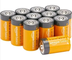 Amazon Basics 12-Pack D Cell All-Purpose Alkaline Batteries 1.5 V Expiry 2029 - Picture 1 of 5